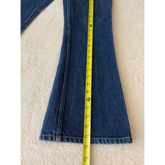 VTG Tommy Hilfinger Women's 70's Chic Logo Sides High Rise Boot Cut Blue Jeans 5 - Picture 12 of 16